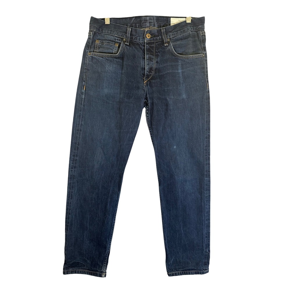 Rag & Bone Fit 2‎ Slim Leg Mens Jeans in Raw Sz 33 Standard Issue Button Fly